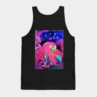 TROPICAL ART POSTER PARROT MACAW EXOTIC DECO PRINT Tank Top